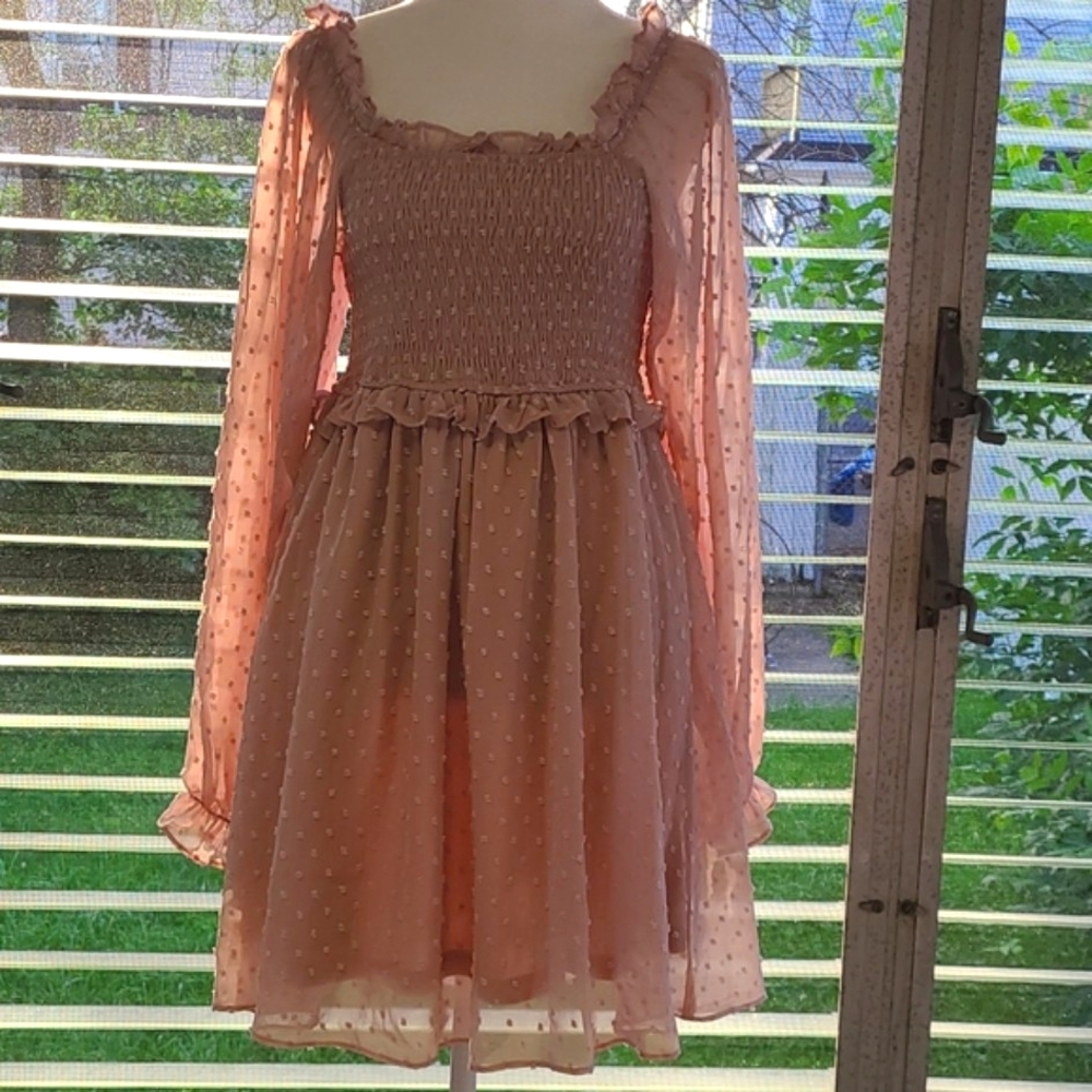SALE ENTRO pink Summer Spring Fall Cruise Resort dress chic glam coquette Medium